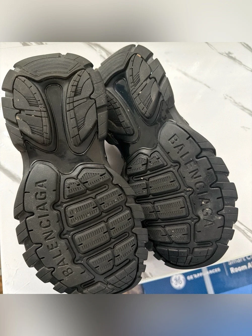 Balenciaga Black Chunky Tactical Sandals